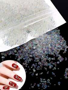 ネイル デコレーション ガラスビーズ 滴型 クリスタル 5000粒 造花 粒子 キラキラ 多種用途