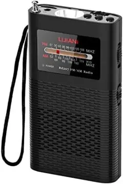 LIJIANI小型携帯FM/AMバックライト付きラジオMP3プレーヤー
