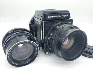 良品 動作確認済 マミヤ Mamiya RB67 Pro S ＋ レンズ２本 K/L 127mm f/3.5 L & Sekor NB 65mm f/4.5 蛇腹は新品に交換済み