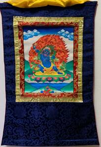 ◆ヴァジュラ・パーニ（金剛手）タンカ／仏画／曼荼羅／チベット-1