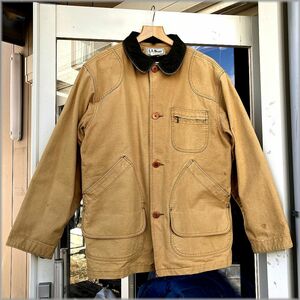 ★L.L.Bean エルエルビーン　80s 90s　USA製　ダック地　カバーオール　ジャケット　size M R★検 ビンテージ ハンティング コート 古着