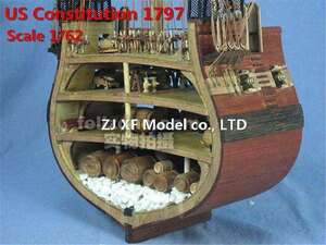 ◆1797 usn クラシック 木製 モデル スケール 1/62 アメリカ憲法 軍艦 木製 模型キット◆