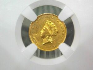 1855年「O」金貨 1ドルリバティ$ 1 NGC AU 東海岸コイン＆コレクタブル 硬貨