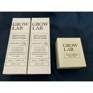 グロウラボ メディケイテッドスカルプフォーム 2本 + スカルプブラシ 　GROWLAB 　N organic エヌオーガニック