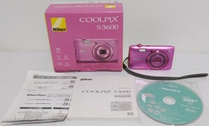 カメラ Nikon ニコン COOLPIX クールピクス S3600 レンズ 4.5-36.0mm 1:3.7-6.6 動作未確認 ジャンク品