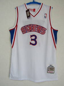 【未使用品】 NBA 76ers IVERSON #3 アレン・アイバーソン　セブンティ・シクサーズ ユニフォーム ゲームシャツ ジャージ