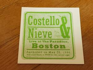 (CD) Costello & Nieve●コステロ & ナイーヴ / Live At The Paradise, Boston