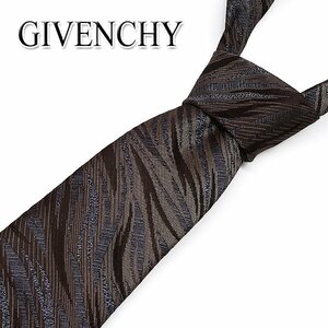 1円～ ★DKG NT16★ GIVENCHY MONSIEUR ジバンシー ネクタイ 茶 ジバンシィ　ジバンシーネクタイ