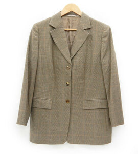 バーバリー グレンチェック 3B テーラードジャケット FF3794 レディース サイズ13 ウール ジャケット BURBERRY LONDON