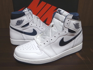 16年製 NIKE AIR JORDAN 1 RETRO HIGH OG ナイキ エアジョーダン オリジナル AJ1【555088-106】ホワイト 青メタリック 白×青 US10