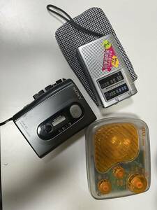 ☆ジャンク品☆　ラジオレシーバー　カセットコーダー　SONY　TCM-48　aiwa　CR-AS17　au by KDDI　3個セット　