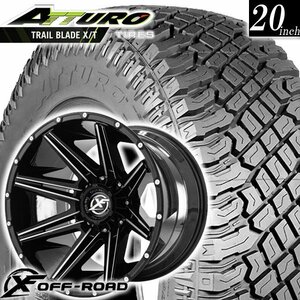 XFOFFROAD XF220 20x10 pcd139.7 pcd150 5穴 ATTURO XT 275/55R20 285/55R20 33x12.50R20 20インチタイヤホイールセット タンドラ セコイア