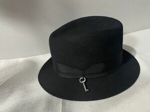 カシラCA4LAハットウール100%帽子メンズレディース鍵カギ黒ブラック