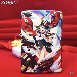 ZORRO 美少女 全面 デザイン zippo型オイルライター フルカラー 女の子