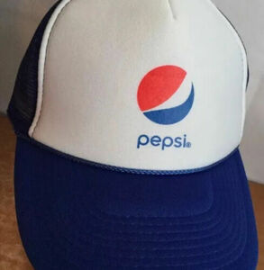 Pepsi Hat Vintage Truckers Cap Otto Mesh Adjustable Blue Logo One Size Snapback 海外 即決