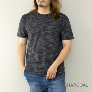 【即落送料込み】カラー MIX-CHARCOAL サイズM SKKONE(スコーネ) Tシャツ メンズ 半袖 クルーネック 4color
