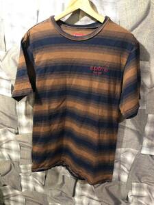 Supreme シュプリーム 18FW GRADIENT STRIPED S/S TOP 半袖Tシャツ サイズM ブラウン　FK