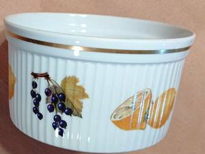 ５ 英国製 ROYAL WORCESTER ロイヤルウースター Evesham イブシャム スフレボウル（16×9㎝592g）