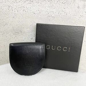 【贅沢品の極み】GUCCI グッチ コインケース 　小銭入れ　本革　レザー　ブラック　ロゴ