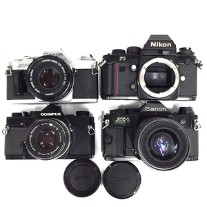 1円 Canon AE-1 PROGRAM/OLYMPUS OM-1/Nikon F3/Canon AE-1 フィルム カメラ まとめ セット L191350