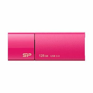 【新品】シリコンパワー USB3.0スライド式フラッシュメモリ 128GB ピンク SP128GBUF3B05V1H 1個