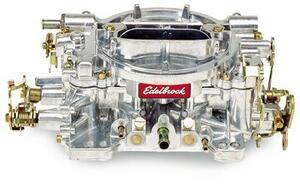 ！送無！エーデルブロック EDELBROCK キャブレター 500cfm マニュアルチョーク シルバー フィニッシュ