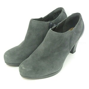 クラークス clarks artisan ブーティ スエード ハイヒール 24 グレー ☆F☆ ako0312 レディース