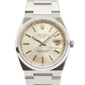 【天白】ロレックス オイスターパーペチュアル デイト 50周年記念 1530 シルバー 自動巻 メンズ 腕時計