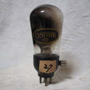 希少品 !!「Osram」製 ヨーロッパ系 ビンテージ ナス型 真空管 「・・・ ( 表示が薄く 確認出来ません )」 ( 27 )