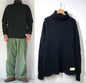 Colimbo コリンボ Newkirk Turtleneck Thermal ニューカーク タートルネック サーマル L ブラック 黒 カットソー ニット