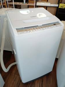 【動作確認済】2020年製 7kg HITACHI BEATWASH 日立 全自動洗濯機 ビートウォッシュ BW-V70F ホワイト 7.0kg 脱水乾燥機能付 引取可