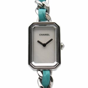 CHANEL シャネル 腕時計 プルミエール ロック ポップ ホワイト系 ステンレススチール レザーベルト 中古 レディース