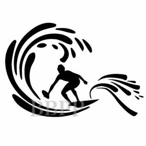 防水 黒 /チューブライティング/ステッカー/波 サーフィン サーフ サーフボード ハワイ ハワイアン バリ パドルボード 海 ブラック