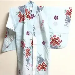 女の子 浴衣  100 cotton 綿　うさぎ　可愛いレトロ