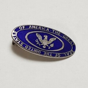 送料無料 昭和～平成レトロ ネクタイピン タイピン 鷲 イーグル アメリカ国章モチーフ SEAL OF UNITED STATES OF AMERICA THE GREAT 金属製