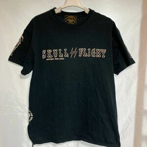 日本製 送料185円 SKULL FLIGHT スカルフライト Tシャツ バイカーズ
