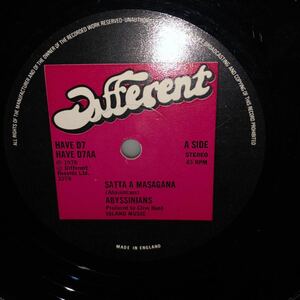 Rare 12 ABYSSINIANS SATTA MASSA GANA I & I ダブルサイダー 名曲 ロッカーズ