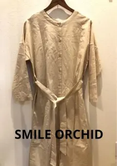 SMILE ORCHID 麻混ロングワンピース
