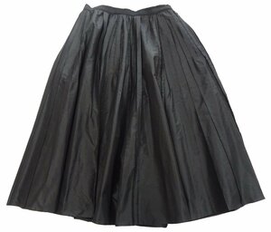 40サイズ【定19.8万】フォクシー ブティック FOXEY BOUTIQUE スカート 40992 Skirt Fancy Crystal シルク混 ブラック 2020 フレア