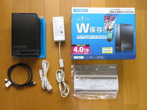 [正常動作品] IODATA RAID対応 4.0TB 外付けハードディスク HDC2-U4.0S 2TB×2 ミラーリングモード RAID1:2TB 外付け アイオーデータ