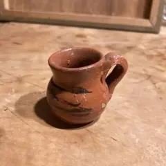 メキシコ 土器 陶芸品 オジャ プルケ カフェ  壺型ミニマグカップ