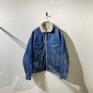 vintage boa denim jacket 古着 ビンテージ ボアジャケット デニムジャケット 60s 70s 80s スナップボタン 裏ボア インディゴ