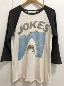 Inpaichthyskerri インパクティスケリー JAWS JOKES ジョーズ ジョーク 7部袖 Tシャツ