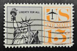 アメリカ切手　エアメール　Statue of Liberty　15￠　1961　H80048