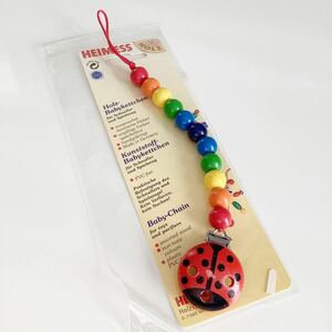 HEIMESS Baby-Chain木製ベビーカーチェーンクリップ　てんとう虫　Dummy chain ladybird