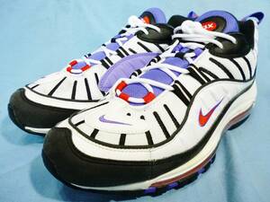 ★　上美品　★　NIKE　AIR　MAX　98　／　エアマックス98　白／黒×パープル×レッド　＜　SPEED　STAR－Red　＞　28.0（39-2