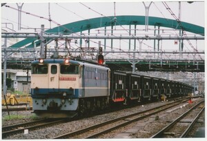 鉄道写真KGサイズ1枚　EF65 1082 貨物　大宮駅にて, 銀塩フィルムから銀塩ペーパー 一眼レフ撮影