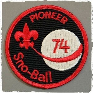 ME31 70s ビンテージ ワッペン パッチ エンブレム PIONEER Sno-Ball BSA ボーイスカウト アメリカ