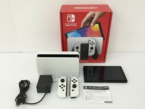 K18-913-0515-049【中古】Nintendo Switch(ニンテンドースイッチ) 有機ELモデル Joy‐Con：ホワイト ※動作確認済み