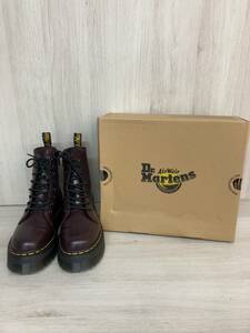 Dr.Martens ドクターマーチンレJADON BURGUNDY ショートブーツ ブラウン系 【UK:4 約23.0cm】8ホールブーツ 厚底 レディース サイドジップ